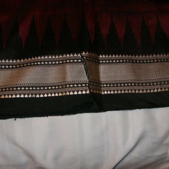 Rich handloom Purple-magenta pure silk SAREE SARI - Picture 9 of 12